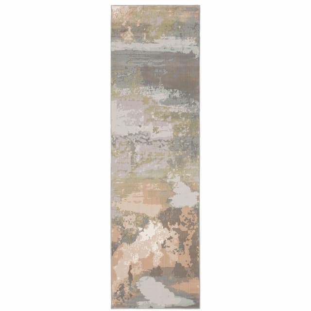 Capistrano 536A1 Grey/ Pink Indoor Area Rug - 2'3" x 7'3"