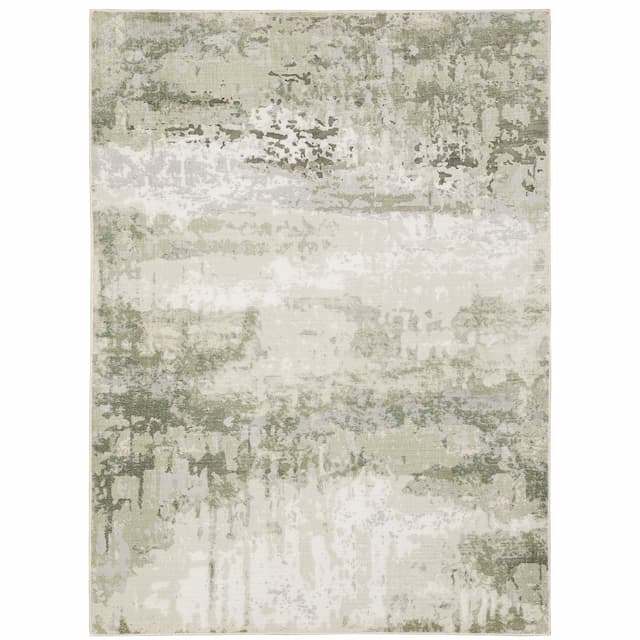 Caravan 2061W Beige/ Green Indoor Area Rug - 3'3" x 5'