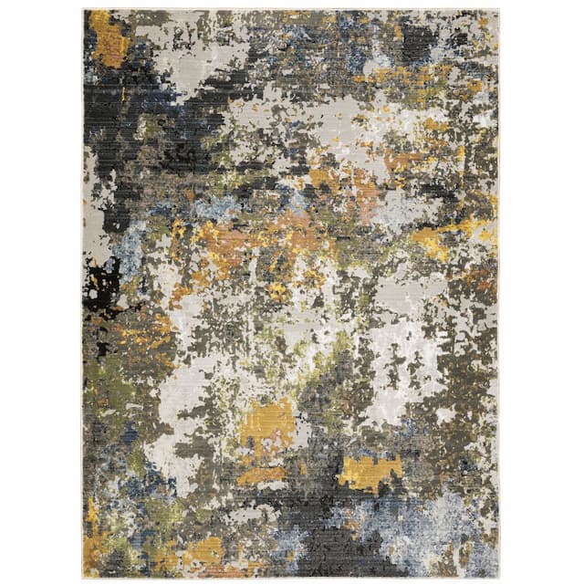 Caravan 502X8 Grey/ Multi Indoor Area Rug - 3'3" x 5'