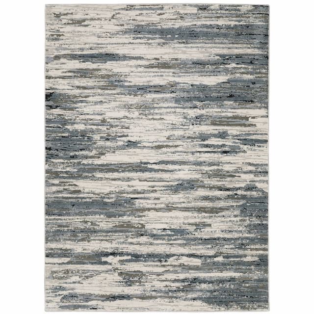 Caravan 750W8 Blue/ Grey Indoor Area Rug - 3'3" x 5'