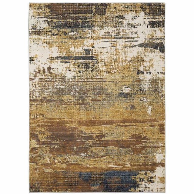 Caravan 8020X Gold/ Brown Indoor Area Rug - 3'3" x 5'