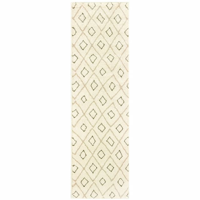 Carson 3943G Ivory/ Sand Indoor Area Rug - 2'3" x 7'6"