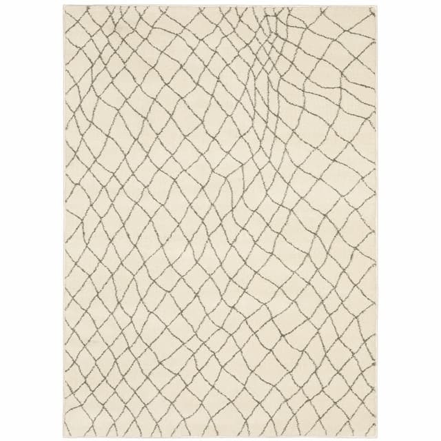 Carson 0738B Ivory/ Grey Indoor Area Rug - 2' x 3'