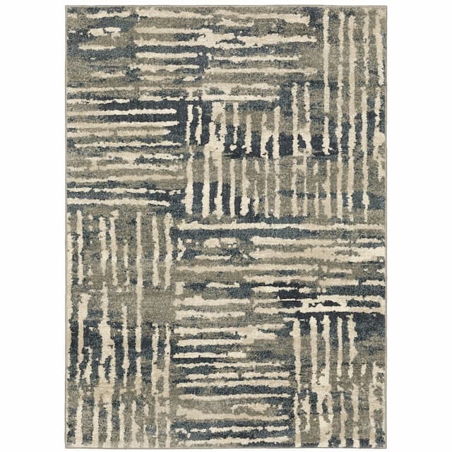 Carson 0745C Blue/ Beige Indoor Area Rug - 2' x 3'