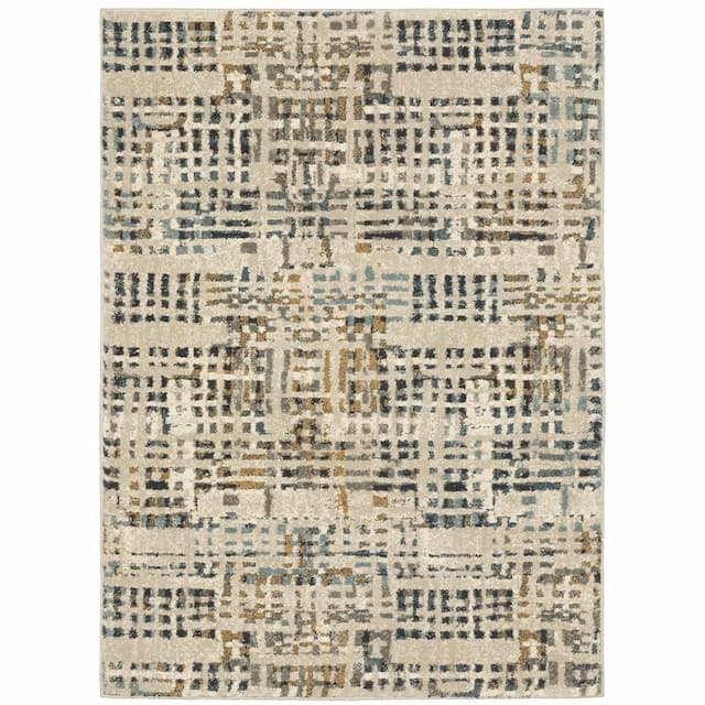 Carson 0748F Beige/ Grey Indoor Area Rug - 2' x 3'