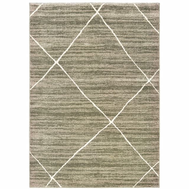 Carson 9661A Grey/ Ivory Indoor Area Rug - 2' x 3'