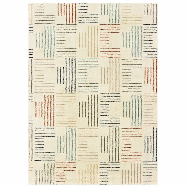 Carson 9663A Ivory/ Multi Indoor Area Rug - 2' x 3'