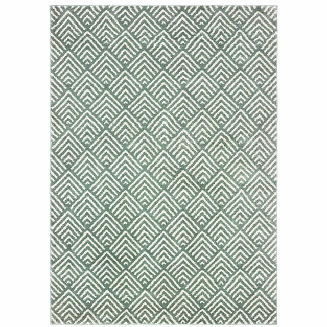 Carson 9667C Blue/ Ivory Indoor Area Rug - 2' x 3'