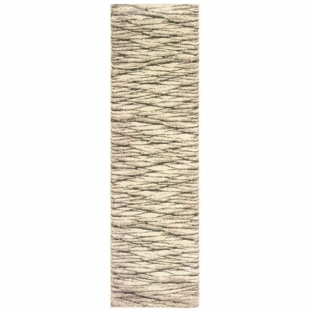 Carson 9671C Ivory/ Sand Indoor Area Rug - 2'3" x 7'6"