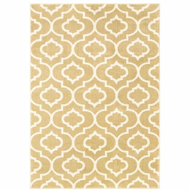 Carson 9672E Gold/ Ivory Indoor Area Rug - 2' x 3'