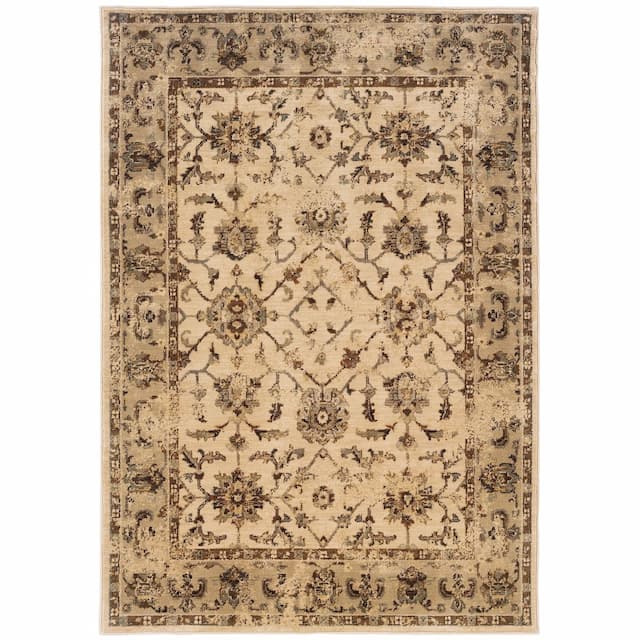 Casablanca 1376E Ivory/ Beige Indoor Area Rug - 7'10" x 10'10"