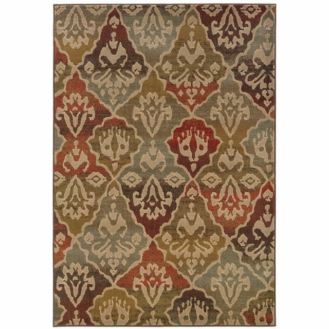 Casablanca 4442C Multi/ Beige Indoor Area Rug - 5'3" x 7'6"