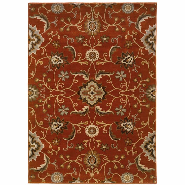 Casablanca 4471B Red/ Multi Indoor Area Rug - 3'10" x 5'5"