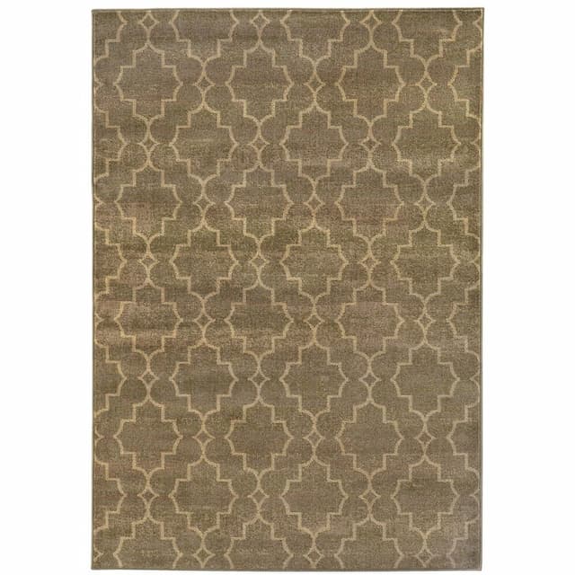 Casablanca 5329B Grey/ Beige Indoor Area Rug - 1'10" x 3'3"