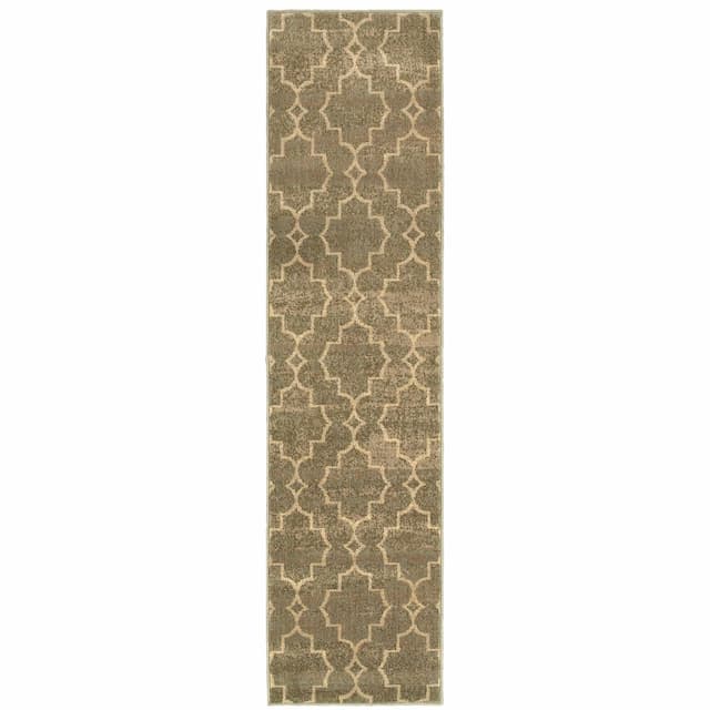 Casablanca 5329B Grey/ Beige Indoor Area Rug - 1'10" x 7'6"