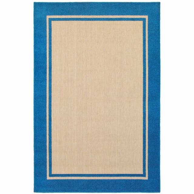 Cayman 5594B Sand/ Blue Indoor/Outdoor Area Rug