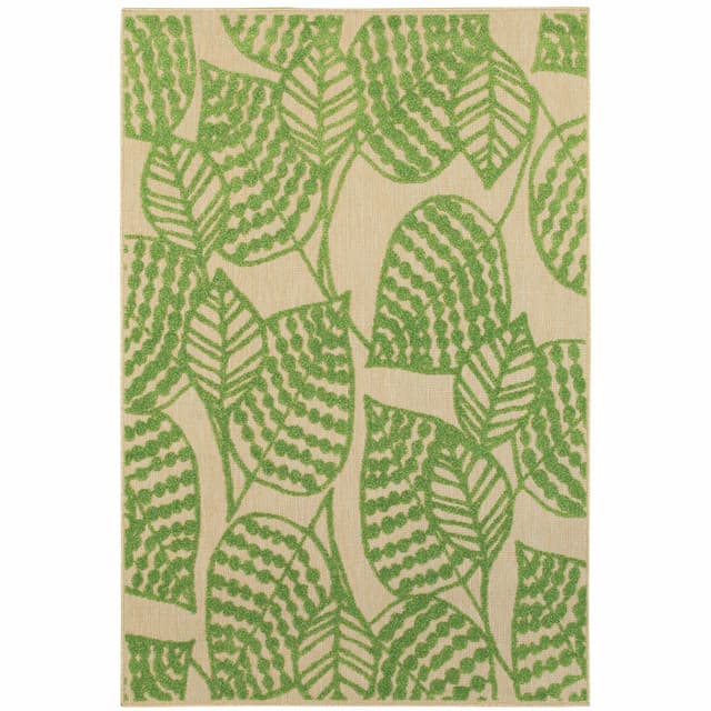 Cayman 566F9 Sand/ Green Indoor/Outdoor Area Rug - 1'10" x 3'3"