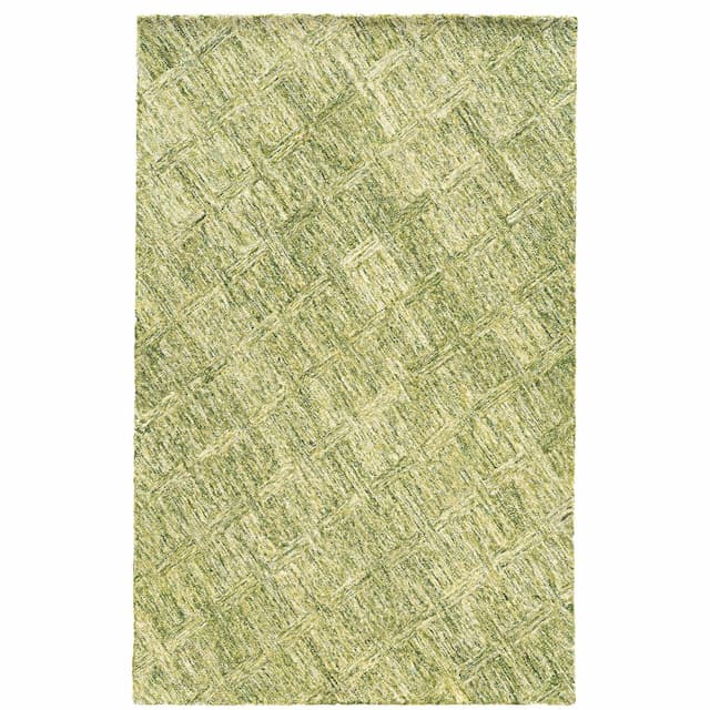 Colorscape 42105 Green Hand-crafted Wool Area Rug - 10' x 13'