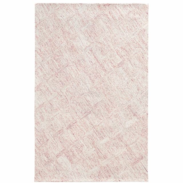 Colorscape 42108 Pink/ Beige Hand-crafted Wool Area Rug - 10' x 13'