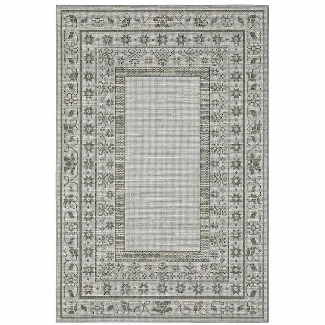 Cyprus 6153N Beige/ Grey Indoor/Outdoor Area Rug - 3'3" x 5'