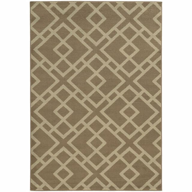 Ella 3685G Stone/ Beige Indoor Area Rug - 1'10" x 3'3"