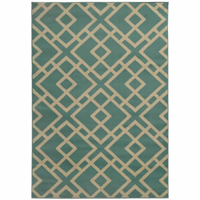 Ella 3685M Blue/ Light Grey Indoor Area Rug - 1'10" x 3'3"