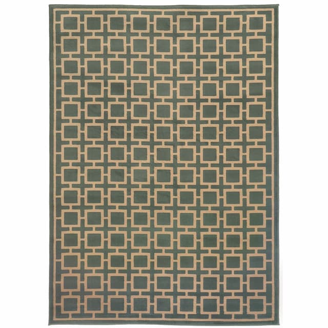 Ella 3885D Blue/ Beige Indoor Area Rug - 1'10" x 3'3"