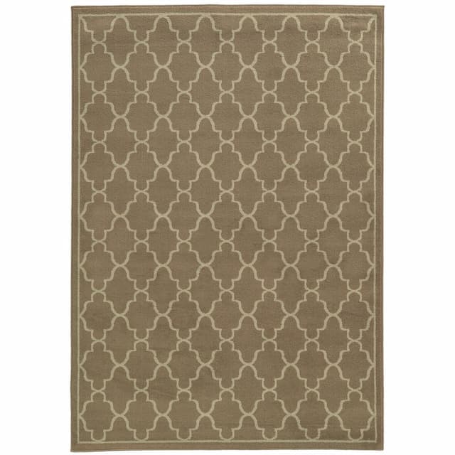 Ella 5186C Grey/ Beige Indoor Area Rug - 3'3" x 5'5"