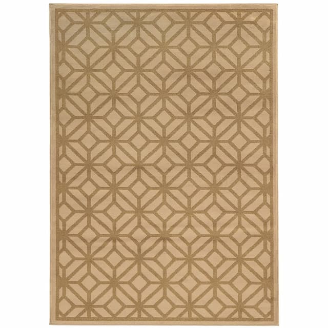 Ella 5188H Beige/ Tan Indoor Area Rug - 6'7" x 9'6"