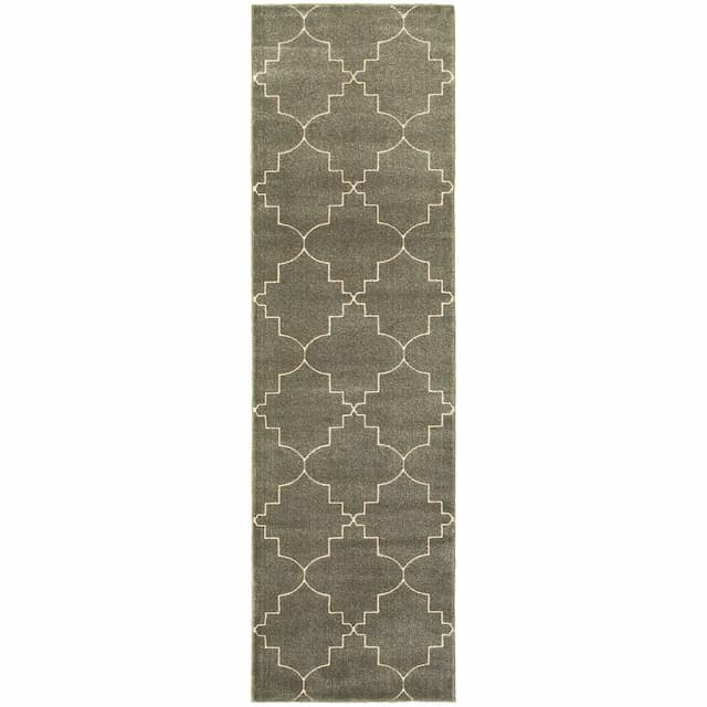 Ellerson 5994D Grey/ Ivory Indoor Area Rug - 2'3" x 7'6"