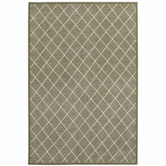 Ellerson 090E4 Grey/ Ivory Indoor Area Rug - 3'10" x 5'5"