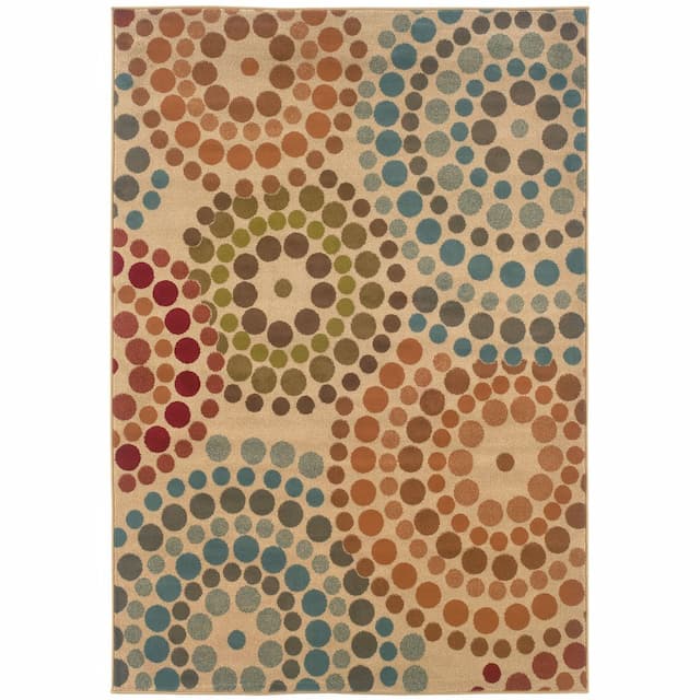 Emerson 2205A Gold/ Blue Indoor Area Rug - 10' x 13'