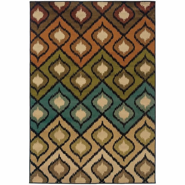 Emerson 3309A Beige/ Gold Indoor Area Rug