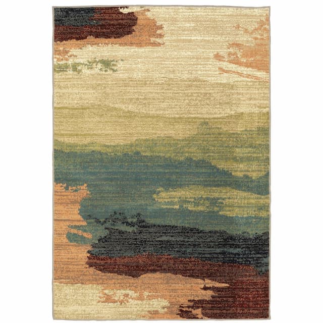 Evandale 9849A Multi/ Beige Indoor Area Rug - 3'10" x 5'5"