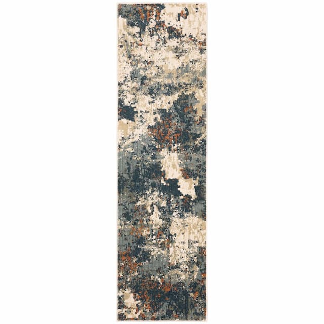 Fiona 532W6 Beige/ Multi Indoor Area Rug - 2'3" x 7'3"