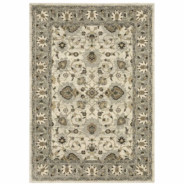 Florence 5508I Beige/ Grey Indoor Area Rug - 5'3" x 7'6"