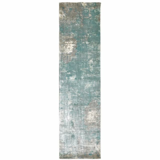 Formations 70005 Blue/ Grey Indoor Area Rug - 2'6" x 10'