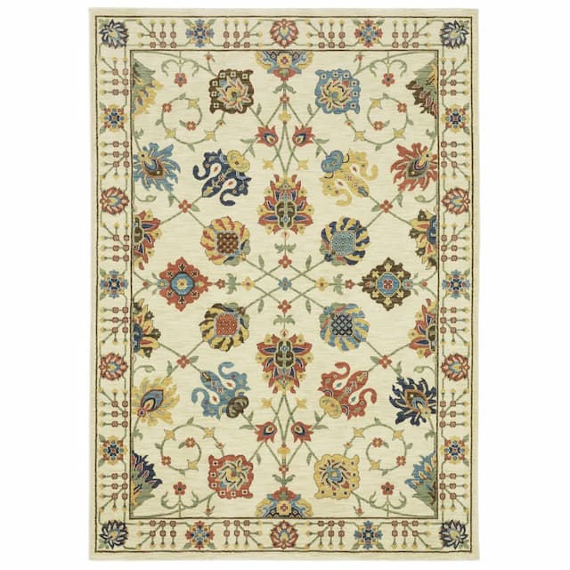 Francesca FR01G Ivory/ Multi Indoor Area Rug - 2' x 3'