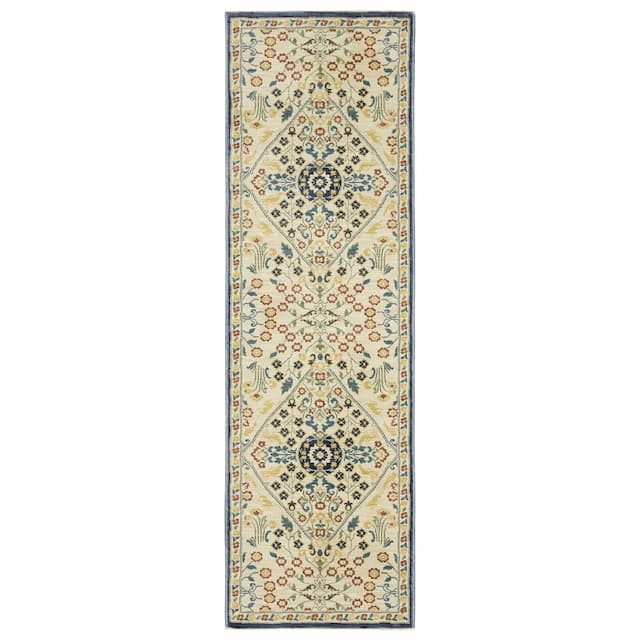 Francesca FR06B Ivory/ Multi Indoor Area Rug - 2'3" x 7'6"