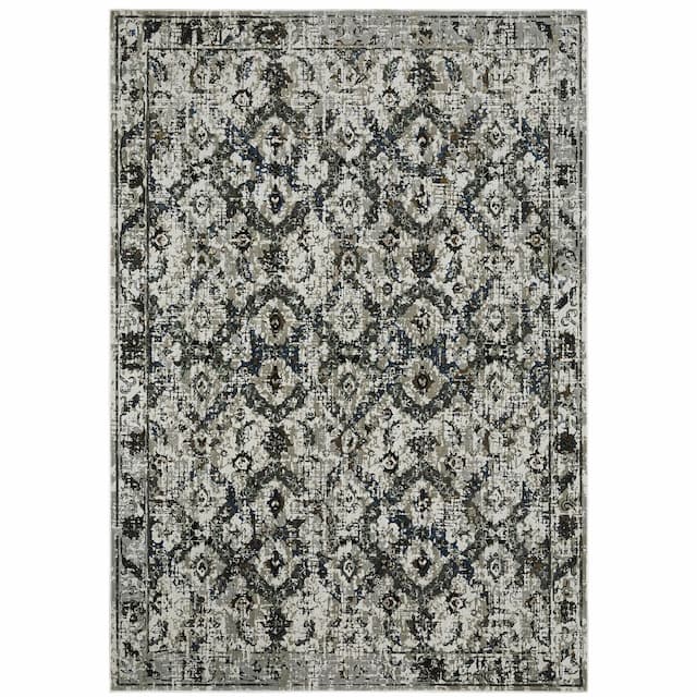 Gemini 1003E Charcoal/ Grey Indoor Area Rug - 3'10" x 5'5"