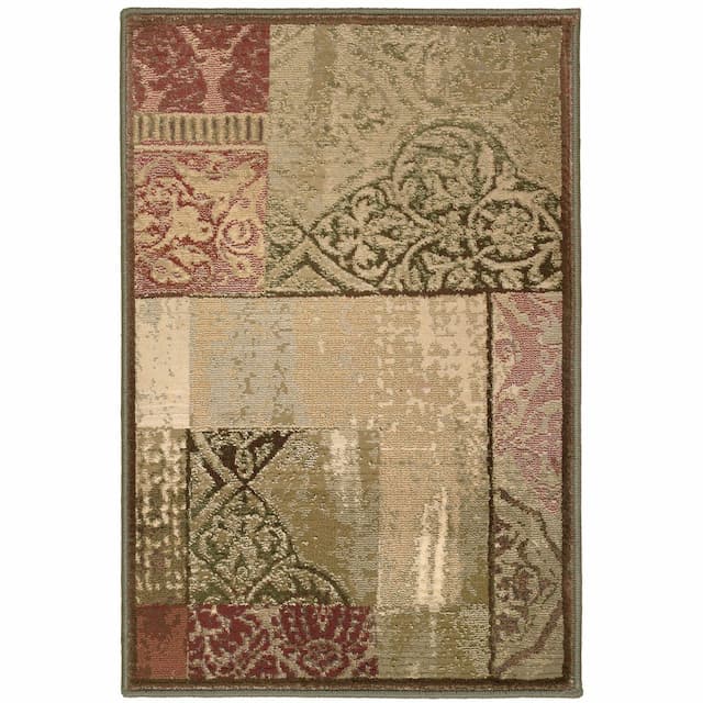 Generations 1527X Green/ Beige Indoor Area Rug - 2' x 3'