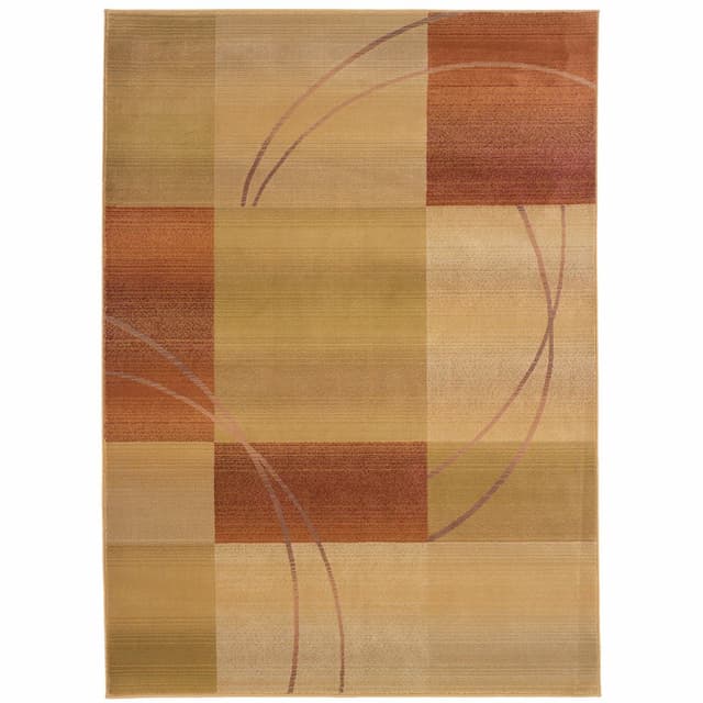 Generations 1608D Beige/ Rust Indoor Area Rug - 2'3" x 4'5"