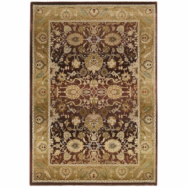 Generations 1732M Purple/ Gold Indoor Area Rug - 2'3" x 4'5"