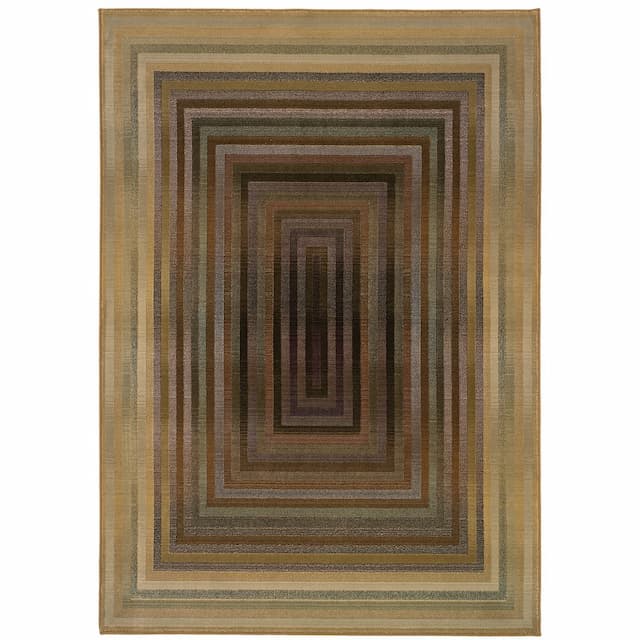 Generations 281J2 Beige/ Green Indoor Area Rug - 2' x 3'