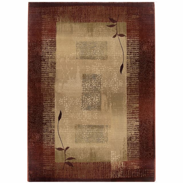 Generations 544X1 Red/ Beige Indoor Area Rug - 2'3" x 4'5"