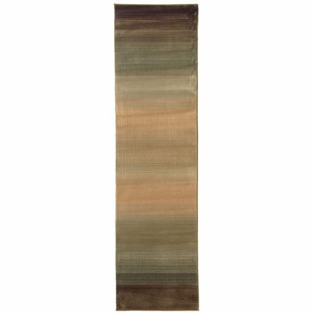 Generations 594X1 Brown/ Beige Indoor Area Rug - 2'3" x 7'6"