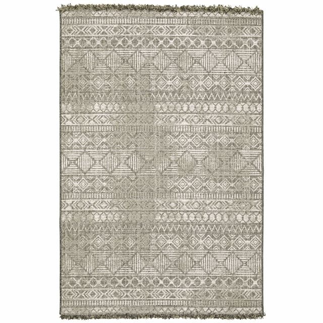 Gillian 4925A Beige/ Black Ultimate Performance Area Rug - 3'3" x 5'