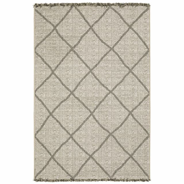 Gillian 4926A Beige/ Black Ultimate Performance Area Rug - 3'3" x 5'