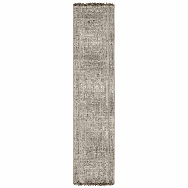 Gillian 4928H Beige/ Black Ultimate Performance Area Rug - 1'10" x 7'6"