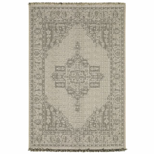 Gillian 5094X Beige/ Black Ultimate Performance Area Rug - 3'3" x 5'